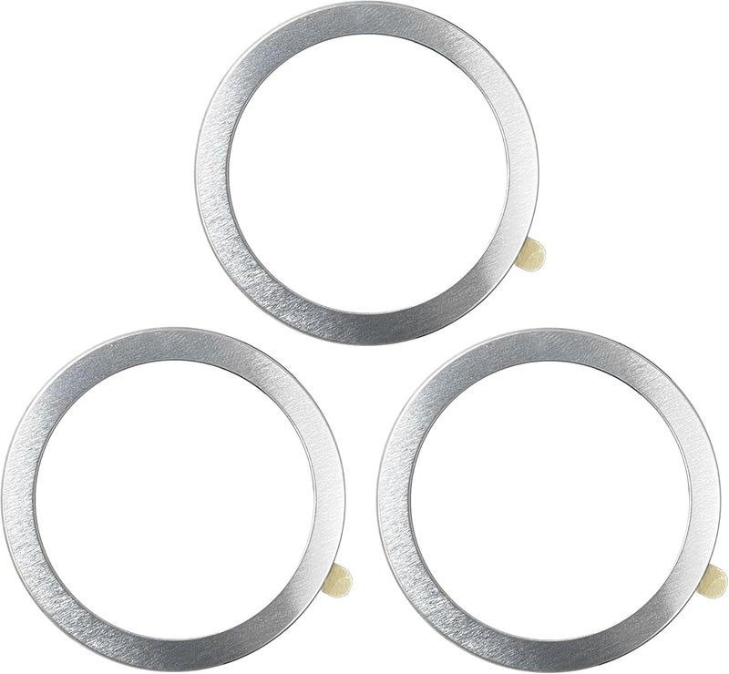 TENOC Universal Metal Ring Sticker for Magnetic Charger Compatible with iPhone/Samsung/Android All Cellphones, Magnetic Mount/Phone Holder Conversion Accessories, 3Pcs, Silver - Image 1